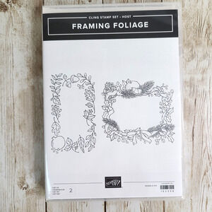 Stampin Up Framing Foliage Cling Stamp Set-NEW